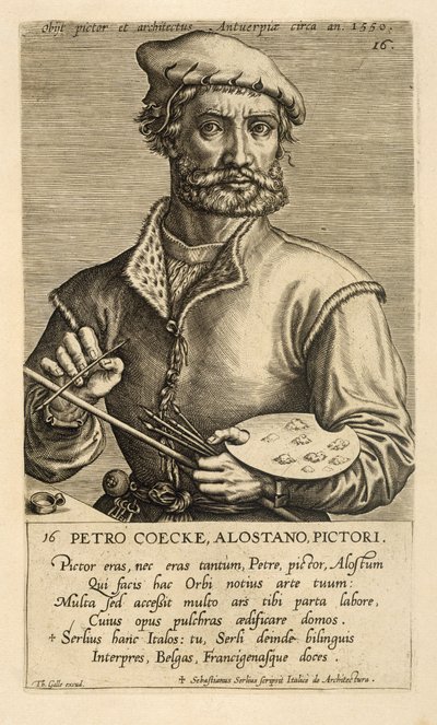 Retrato de Pieter Coecke van Aelst el Viejo de Theodor Galle